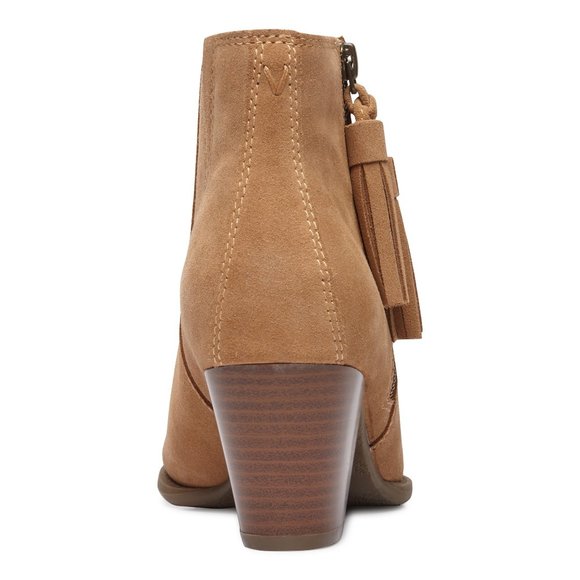 Vionic Madeline Weather Resistant Tan Leather Suede Heel Ankle Boots 8.5 - Picture 2 of 3